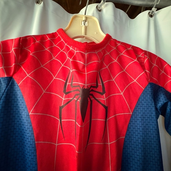 Halloween Kids Spiderman 2 Costume Jumpsuit Only Size 7-10 No Mask - Picture 3 of 16